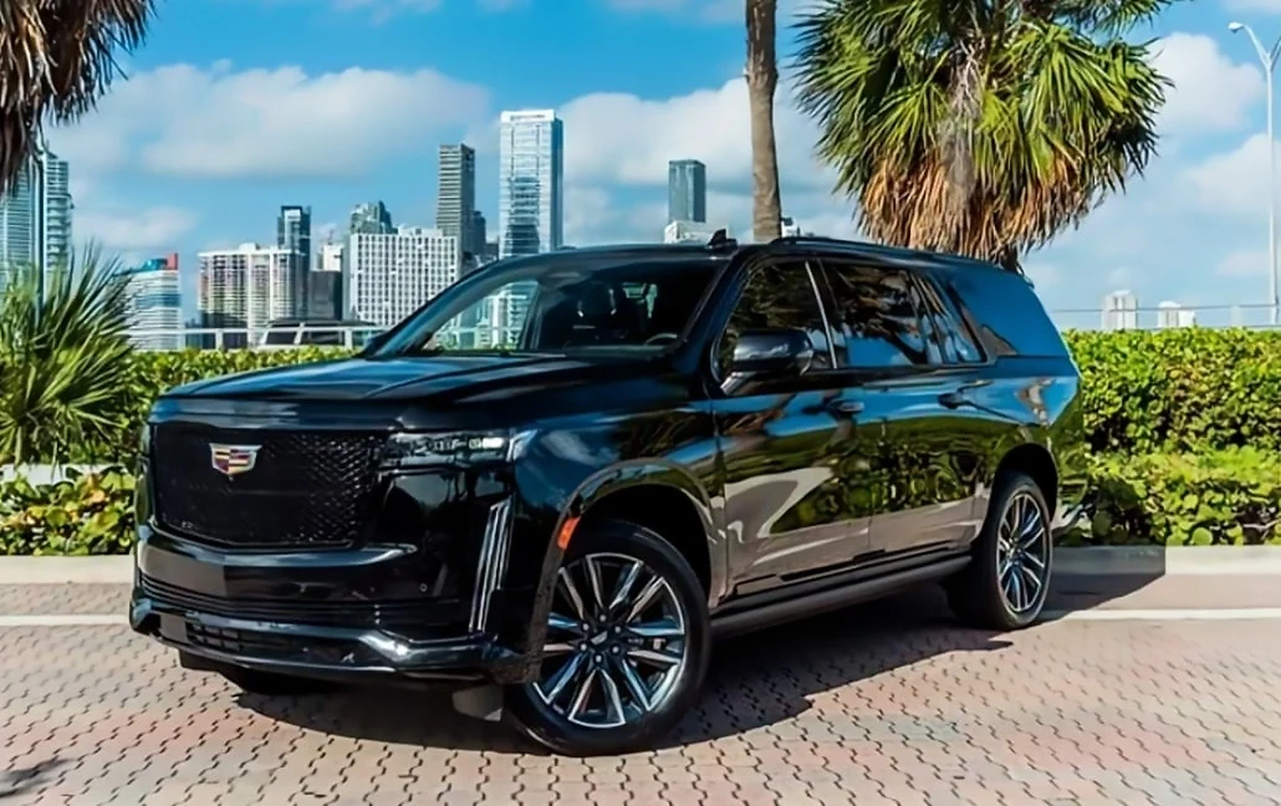 Cadillac Escalade ESV detail relevant to private jet & fbo delivery on THE LUX CAR