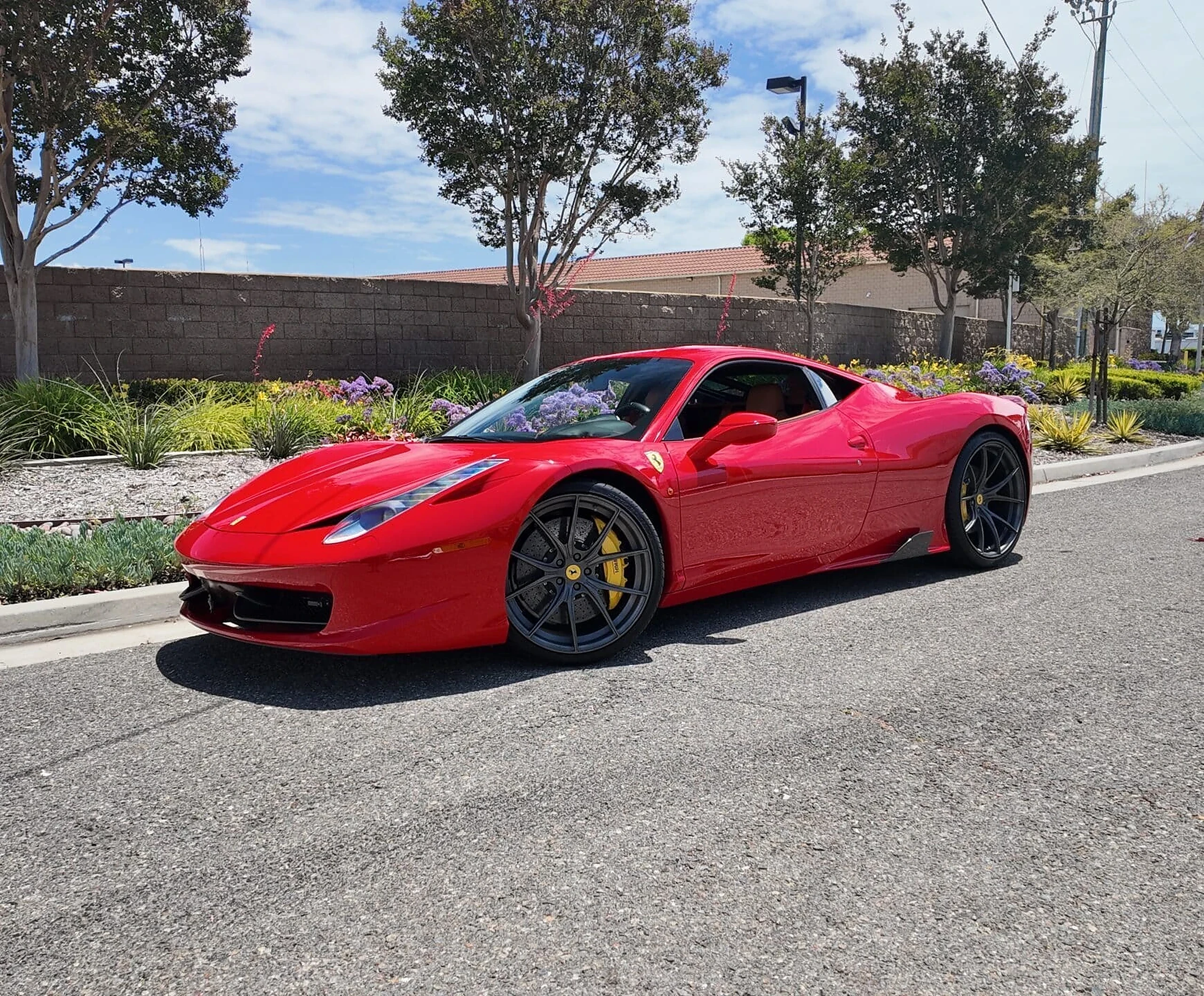 Ferrari 458 Italia exterior for miami date-night exotic car rentals
