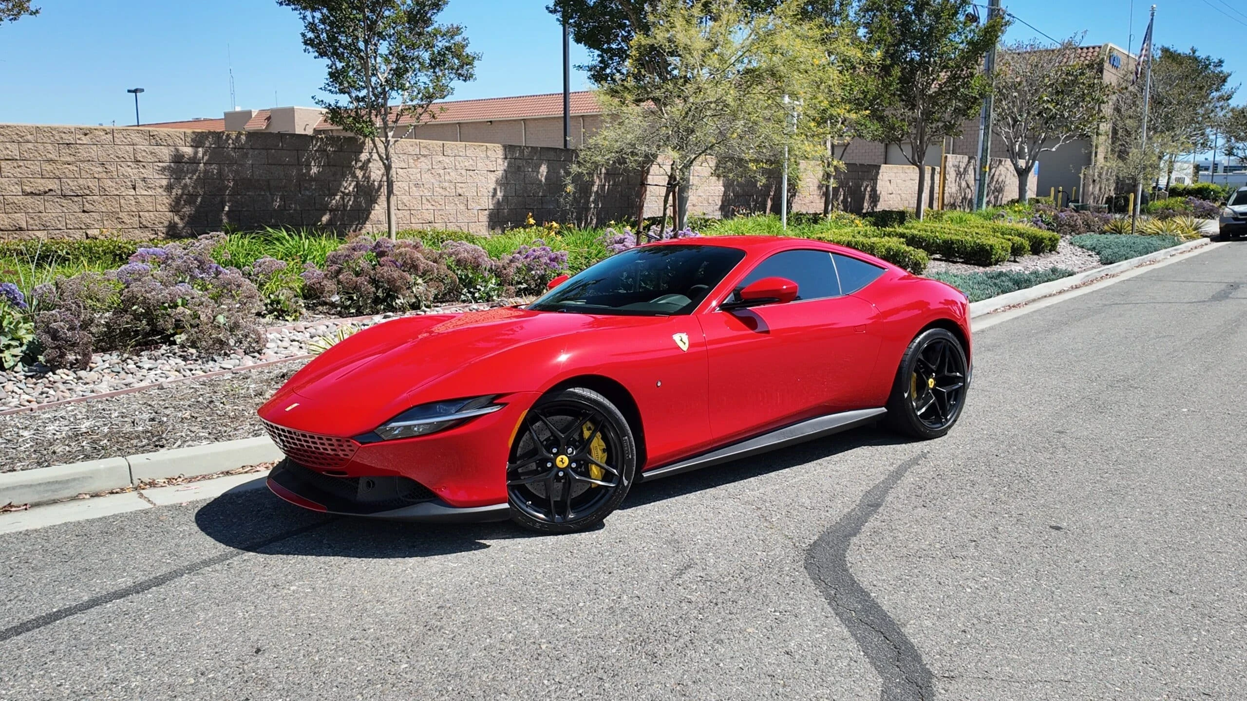 Ferrari Roma exterior for proposal and engagement car rentals